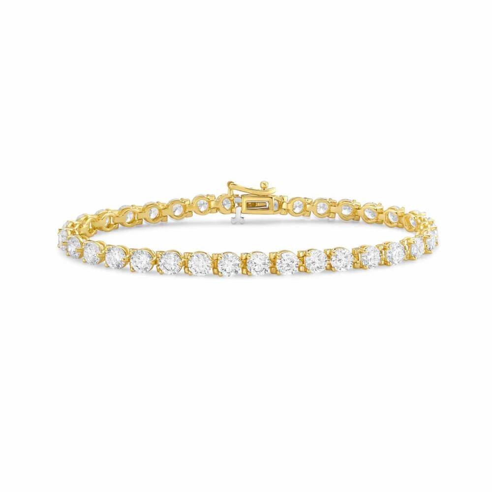NEW DIANA M JEWELS women's round lab-grown diamond tennis bracelet (8.00 ct) - e